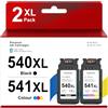 Cebhink PG-540XL CL-541XL - Set di 2 cartucce di inchiostro di alta qualità, nero e colore, compatibili con Canon TS5150