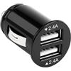 Vakler Caricabatterie per auto USB da 12 W/2,4 A, caricabatteria per auto con doppia porta USB e adattatore per auto per smartphone, tablet, auto e camion
