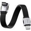 Hagibis Cavo USB4, trasferimento dati 80 Gbps, cavo USB-C di ricarica rapida da 240 W, cavo corto USB 4 V2.0 8K a 60 Hz per iPhone 17 16 15 Pro Max, iPad Pro, Thunderbolt 5/4 (medio 90 gradi, 0,9 m)
