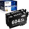 Jagute Compatibili con 604XL Cartucce d'inchiostro Nero pour XP-2200 XP-4200 | Compatibili con Epson XP-2200 XP-2205 XP-3200 XP-3205 XP-4200 XP-4205 WorkForce WF-2910DWF WF-2930DWF WF-2935DWF WF-2950DWF