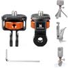 K&F CONCEPT Adattatore Treppiede 1/4 per Action Cam in Metallo, 2 Pezzi | Due artigli in alluminio, compatibile con GoPro Hero 13-9, Action 5 Pro/4/3, Insta360 X6/X5, monopiedi e selfie stick