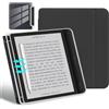 PALAMILONGA Custodia sottile per Kobo Libra Colour 2024 da 7 con portapenne, nero | Portapenne integrato, custodia a libro leggera, in pelle PU con guscio posteriore in TPU trasparente, chiusura magnetica