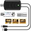 Saillong Kit filtro amplificatore antenna TV, amplificatore di segnale antenna per TV da interni, a basso rumore/cancella amplificatore pixelato con filtro LTE, amplificatore di segnale ad alto
