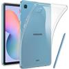 Oprimio Custodia trasparente per Samsung Galaxy Tab S6 Lite (2020-2022-2024), trasparente, leggera, sottile e flessibile, in TPU, resistente agli urti, morbida e antigraffio