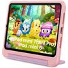 INFILAND Custodia per iPad Mini 7 2024 (A17 Pro) / iPad Mini 6 Case 8,3 Pollici 2021,Cover per iPad Mini 7ª / 6ª Generazione con Porta Penna/Supporto Antiurto/Maniglia (Pink-Purple)