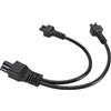 MAJONMMERD IEC320 C6 a Doppia Cavo di Alimentazione a Y, 30cm 2.5A | Connettori sagomati rinforzati, design 1-in-2-out, PVC ignifugo, adattatore per laptop, alimentatore per stampante