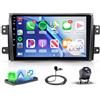 Rimoody Autoradio per Suzuki SX4 2006-2013/Fiat Sedici 2005-2014 Carplay Wireless, 9 Pollici Touchscreen IPS Android Auto, Mirror Link, Bluetooth, FM/RDS, DSP, Comandi al Volante Retrocamera