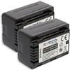 mtb more energy 2 Batterie VW-VBT190 per Panasonic HC-V130, V160, 270, 380, V727... v. lista! [3.6V - 1780mAh - Li-Ion - Infochip (con indicazione del tempo rimanente di ripresa!)