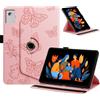 Generico DayQiQiPu Custodia per Lenovo Idea Tab Plus/Tab K12 TB365, TB361 (12,1 Pollici) Cover Supporto Multi‑angolo a Rotazione 360° Astuccio Stile Folio con Motivi Farfalle con Auto Wake/Sleep, Rosa