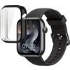 Blueshaweu Custodia compatibile per smartwatch AcclaFit/AOYBWK P5 1,85, flessibile TPU protezione completa con pellicola protettiva antigraffio Custodia per XIAOMI REDMI Watch 6 Lite (Nero)