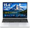 Aonim PC Portatile 15.6 Pollici FHD IPS,Notebook Win 11pro con Celeron N5095 (fino a 2.9GHz),8GB RAM DDR4, 128GB SSD,Tastiera Retroilluminata con Lettore Impronte,WiFi 5,USB 3.0,Mini HDMI,Argento