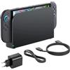 Suoxiom Docking Station per Switch 2,4K @60Hz Output, 3 in 1 TV Dock Set completo con uscita HDMI, alimentatore di rete e cavo, docking station portatile di ricambio per casa e viaggi [senza LAN/Ethernet