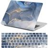 FFBOFFC Custodia per MacBook Pro 13'' M1 M2 2020-2016, Fluido bianco-blu | Modello A2338 A2289 A2251 A2159 A1989 A1708 A1706, Copertura Rigida in Plastica e Tastiera Cover per MacBook Pro 13,3''