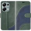 BoxTii Cover per Xiaomi Redmi Note 13 PRO 4G / Xiaomi Poco M6 PRO 4G, Custodia in PU Pelle Portafoglio, Magnetica Cover a Libro con Slot per Schede per Redmi Note 13 PRO 4G, Verde