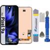 It'Go Display Full OLED per Google Pixel 9a GXQ96 con impronte digitali, schermo LCD di ricambio touch screen con attrezzi, nero, alta qualità