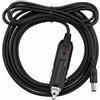 Kirunvia Cavo Alimentazione con Spina Accendisigari 12V DC 5,5x2,5mm 10A 120W 1,5m | Fil di Rame 18 AWG, Connettore Universale 5,5x2,1mm, Fusibile, Led Spia Rossa, per DVR, Retromarcia, Frigo, TV Camper