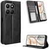 COMAKU Cover a Libro Honor 400 Smart 5G, Custodia a Portafoglio in Pelle con Supporto e Chiusura Magnetica Compatible per Honor 400 Smart 5G - Nero