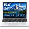 Aonim PC Portatile 15.6 Pollici FHD IPS,Notebook Win 11pro con Celeron N5095 (fino a 2.9GHz),8GB RAM DDR4, 1TB SSD,Tastiera Retroilluminata con Lettore Impronte,WiFi 5,USB 3.0,Mini HDMI,Argento