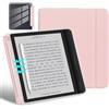 PALAMILONGA Custodia sottile per Kobo Libra Colour 2024 da 7 con portapenne, rosa | Portapenne integrato, custodia a libro leggera, in pelle PU con guscio posteriore in TPU trasparente, chiusura magnetica