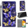 KENHONER Custodia per Samsung Galaxy A53 5G, Farfalla | Portafoglio Pelle PU, Magnetica, Resistente Agli Urti, Scomparto Carte Credito, Pieghevole, Flip Libro, Motivo