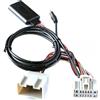 Gettimore Adattatore AUX per radio Volvo C30 S40 V40 V50 S60 S70 C70 V70 XC70 S80 90 con connettore a 14 pin, cavo da 1,5 m, nero/grigio