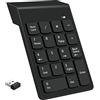 VBESTLIFE Tastierino Numerico, Tastierino Numerico Wireless 2.4G, Tasti Cioccolato, Plug And Play, Tastierino Numerico Portatile 18 Tasti per Contabile Bancario