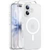 Qasyfanc Magnetica Cover per iPhone 17, Galassia | Compatibile con MagSafe,con 2 Pezzi Vetro Temperato Pellicola, Cover Clear Slim Fit Antiurto Militare Antigiallo