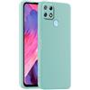 HULLIN Custodia per Telefono in Silicone Colorato, Adatta per Realme 7i / Realme C12 / Realme C15 (6.5) - Ciano chiaro