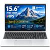 Aonim PC Portatile 15.6 Pollici FHD IPS,Notebook Win 11pro con Celeron N5095 (fino a 2.9GHz),16GB RAM DDR4, 1TB SSD,Tastiera Retroilluminata con Lettore Impronte,WiFi 5,USB 3.0,Mini HDMI,Argento