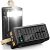 Kruilan 90000mAh Caricatore Solare 35W Rapido Senza Fili Campeggio Viaggi | Alta capacità, impermeabile, con torcia LED integrata, compatibile con tutti i dispositivi elettronici ideale per situazioni