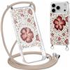 ZhuoFan Magnetica Custodia per iPhone 17 Pro 6,3 con Cordino, Trasparente Case Aesthetic Estivi Modello Leopardata Disegni Cover Compatibile con MagSafe Protezione Collana Cellulare Femmina, 02