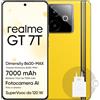 realme GT 7T Smartphone, Dual SIM 5G, 12 GB RAM, 256 GB ROM,6,8,Nero | Chip Dimensity 8400‑MAX, Batteria Titan 7000mAh, Fotocamera con intelligenza artificiale, Adattatore incluso