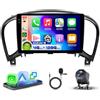 VECHTEL 4G&128G 9 Autoradio per Nissan Juke 2010-2019 con Carplay Android Auto,Android 15,Bluetooth RDS/FM Radio,Wi-Fi GPS Navi,Telecamera posteriore