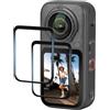 AMAZEAR Protettore schermo avanzato raffreddante per accessori Insta360 X6 | Insta 360 X6 premium Vetro temperato piena adesione, 9H, HD, antigraffio, impermeabile, -20°C a 60°C, dissipazione calore,