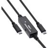 InLine Cavo attivo USB 3.2 Gen.1, spina USB-C a spina USB-C, nero, 10 m