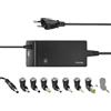 Hama Alimentatore Notebook 12V 14V 15V 16V 18V 18V 18.5V 19V 19V 19.5V 20V 21V 22V 90W (alimentatore universale per laptop e tablet, 8 connettori per modelli comuni, porta USB aggiuntiva, 4A)