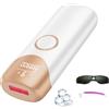 Zerellia Epilatore Luce Pulsata IPL Indolore IP, Epilatore Laser con Raffreddamento,9 Livelli Regolabili Dispositivo Depilazione per Donna e Uomo, Viso Corpo Ascelle, Bianco