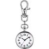 JewelryWe Orologio da tasca al quarzo Orologio con clip per infermiera orologio con portachiavi da tasca da uomo donna