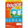 Bounce 2 x fogli per asciugatrice per esterni, 400 fogli