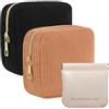 Qubnydg 3 Pezzi Sacchetto Mestruale con Cerniera, Porta Assorbenti Da Borsa | 13.5 × 6cm Borsa Porta Assorbenti Lgienici Portatile, Sacchetti per Mestruazioni Graziosi, per Ragazze Adolescenti