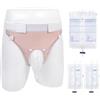 Uojeeong Borsa per urina catetere per preservativi, catetere esterno in silicone da uomo, riutilizzabile, con pantaloni staccabili, 2 sacchetti per le gambe (1000 ml + 2000 ml), regolabile e