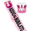 realGOOS Fascia con scritta ADDIO AL NUBILATO e pisello in gommapiuma per la futura sposa alla festa hot di addio al nubilato gadget per adulti 18+ e corona