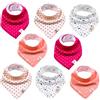 M.M.C. Foulard triangolari per bambini, 8 pezzi, carino unisex in cotone, con bottoni automatici regolabili, bavaglini per bambini e ragazze, Set bambina, Einheitsgröße (8er Pack)