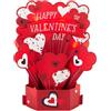 Hallmark Biglietto di San Valentino, 3D e palloncini a forma di cuore pop-up, musicale, luminoso, San Valentino, rosso