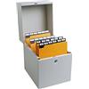 Exacompta - rif. 54718E - 1 schedario in metallo grigio - dimensioni (PxLxH) 295x245X192mm - per archiviazione da 500 schede verticali nei formati 210X148mm o 200X125 mm