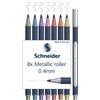 Schneider Paint-It 050 - Set di penne a sfera metallizzate, 0,4 mm, confezione da 8 pezzi