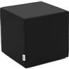 Avalon - Pouf Poggiapiedi Rigido CUBO Jazz in Ecopelle Deluxe, Puff Poggiapiedi Divano Quadrato, Pouffe per Interno ed Esterno, Comodo Impermeabile e Resistente, Made in Italy (40cm-Nero)
