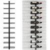 Shally Dogan Portabottiglie da Parete per 10 Bottiglie Porta Bottiglie di Vino in Metallo, Altezza 127 cm Scaffale Vini a muro Design Industriale Supporto Bottiglie Cucina Bar, 10 Scomparti