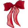PINALLI COLLECTION Pettini e accessori capelli Fiocco organza rosso 1pz - Fermagli ed Elastici