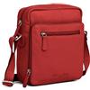 Hudson & James Designer Genuino Vera Pelle Nappa Fatto A Mano Delle Donne Da Viaggio Satchel Tutti i giorni Crossover Body Borsa A Tracolla Da Lavoro, Rosso, M